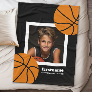 Basketball Foto Name hinzufügen - Farbe bearbeite Fleecedecke