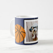 Basketball Foto Name hinzufügen - Farbe bearbeiten Kaffeetasse (Vorderseite Links)
