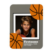 Basketball Foto Name hinzufügen - Farbe bearbeiten Magnet (Vertikal)