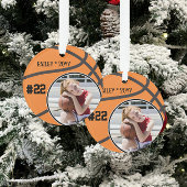Basketball Foto Name Nummer Ornament
