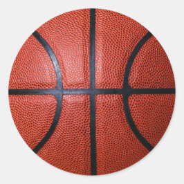 Basketball-Foto Runder Aufkleber