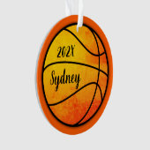 Basketball Foto Vorlage Weihnachtsgeschenk Runde W Ornament (Vorderseite)