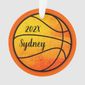Basketball Foto Vorlage Weihnachtsgeschenk Runde W Ornament (Vorderseite)