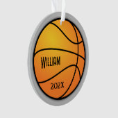 Basketball Foto Vorlage Weihnachtsgeschmack Ornament (Vorderseite)