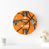 Basketball FotoCollage Große Uhr (Zuhause)