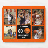 Basketball-FotoCollage Personalisiert Mousepad (Vorne)