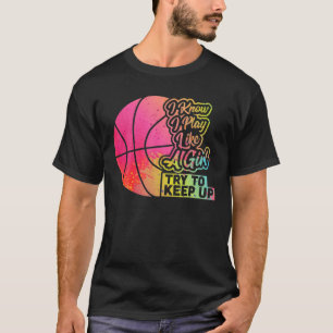 Basketball Frauen lustiges Geschenkteam spielen wi T-Shirt