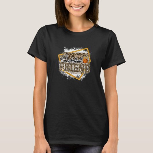 Basketball Friend Leopard Bleached Family Matching T-Shirt (Vorderseite)