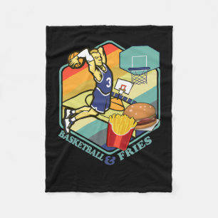 Basketball Fries Fastfood Burger Basketballer Fleecedecke