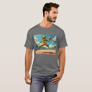 Basketball Frog Männer grauer T - Shirt