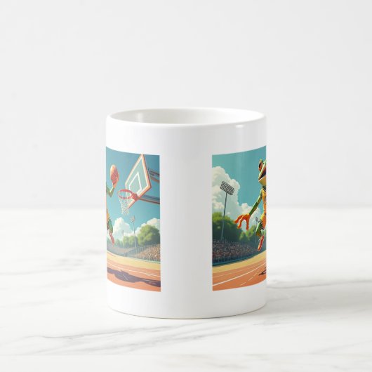 Basketball Frog Tasse zweiseitig (Mittel)