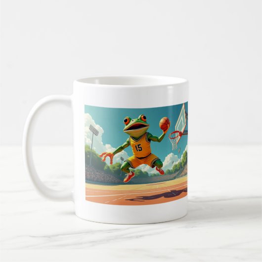Basketball Frog Tasse zweiseitig (Links)