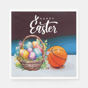Basketball Frohe Ostern Feiertag für Spieler Serviette