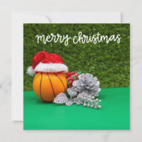 Basketball Frohe Weihnachten mit Weihnachtsmann Ha