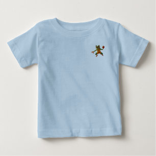 Basketball Frosch Baby-Blau-Shirt-Tasche Baby T-shirt
