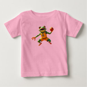 Basketball Frosch Baby rosa Hemd T-shirt