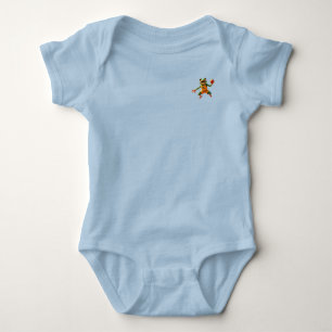 Basketball Frosch babyblaue Bodysuit 2 Seite mit S Baby Strampler