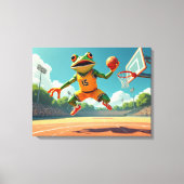 Basketball-Frosch-Leinwand Leinwanddruck (Vorderseite)
