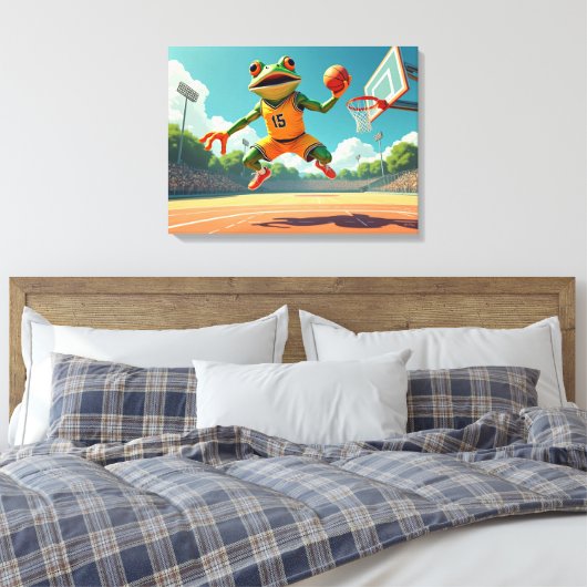 Basketball Frosch Leinwanddruck (Insitu (Schlafzimmer))