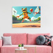 Basketball Frosch Leinwanddruck (Insitu (Wohnzimmer))