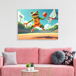 Basketball Frosch Leinwanddruck