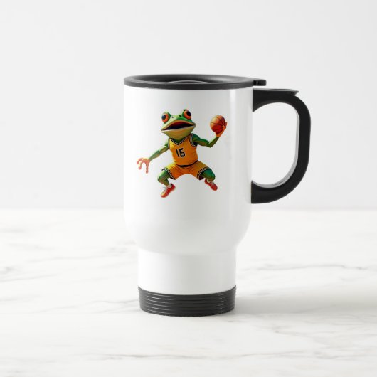 Basketball Frosch linke Hand Reisebecher (Rechts)