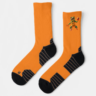 Basketball Frosch orange Hochleistungssocken Socken
