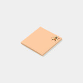 Basketball Frosch orange Notenpolster Post-it Klebezettel (angewinkelt)