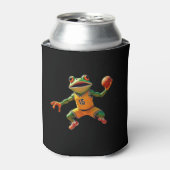 Basketball Frosch schwarze Dose Kühler Dosenkühler (Kanne Vorderseite)