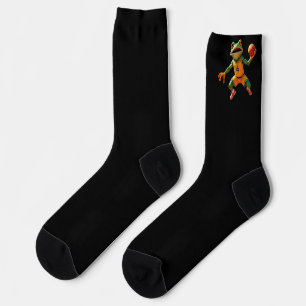 Basketball Frosch schwarze Premiumsocken Socken
