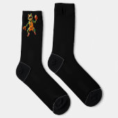 Basketball Frosch schwarze Premiumsocken Socken (Rechts)