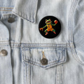 Basketball Frosch schwarzer Knopf Button (Beispiel)