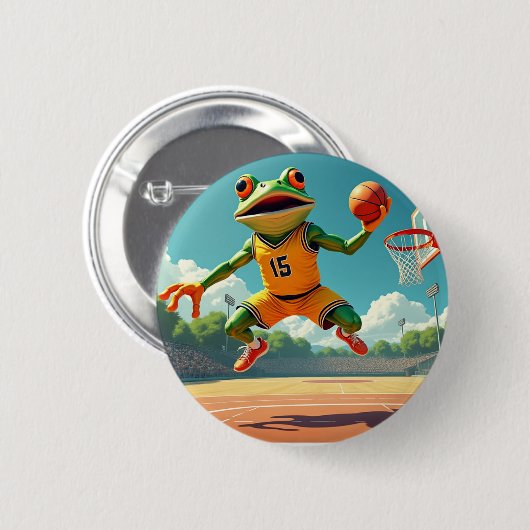 Basketball-Frosch-Taste Button (Vorne & Hinten)