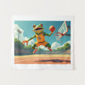 Basketball Frosch Wandteppich (Vorderseite (Horizontal))