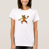 Basketball Froschfrauen Weißer T - Shirt (Vorderseite)