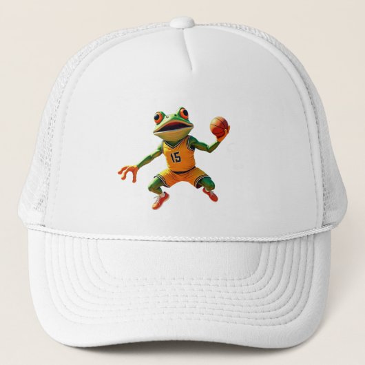 Basketball Froschhut Truckerkappe (Vorderseite)
