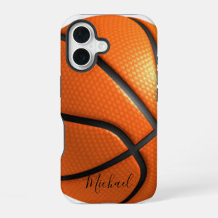 Basketball Fügen Sie Ihren Namen Anpassbar iPhone 16 Hülle