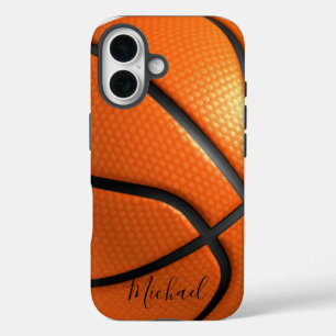 Basketball Fügen Sie Ihren Namen individuell anpas iPhone 16 Hülle