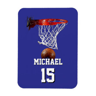 Basketball Fügen Sie Ihren Namen und Ihre Nummer P Magnet