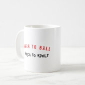 Basketball Funny and Cute Design Kaffeetasse (Vorderseite Links)