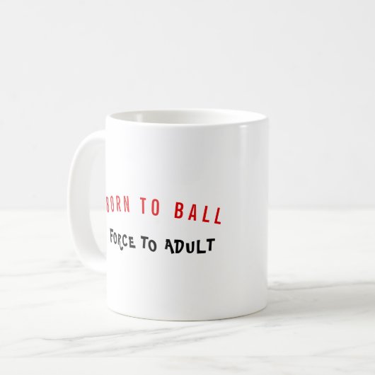 Basketball Funny and Cute Design Kaffeetasse (Vorderseite Links)