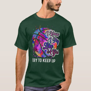 Basketball Funny Team Spielen wie eine Girl Baske T-Shirt