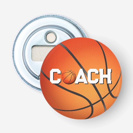 Basketball für den Coach Flaschenöffner (Vorderseite)
