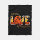 Basketball für die Liebe des Spiels Fleecedecke (Vorderseite)