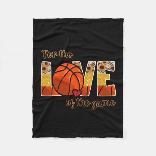 Basketball für die Liebe des Spiels Fleecedecke (Vorderseite)