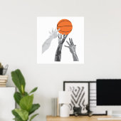 Basketball für Greifvektordesign Poster (Heimbüro)