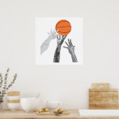 Basketball für Greifvektordesign Poster (Küche)