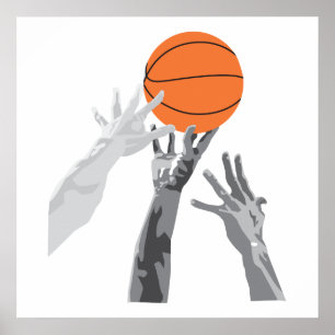 Basketball für Greifvektordesign Poster