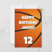 Basketball für Jungen Geburtstag Karte (Vorderseite)