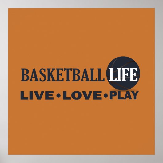 Basketball für Live-Liebe Poster (Vorne)